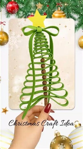 How to Make a Beautiful Ribbon Christmas Tree 🎄#shorts #christmas