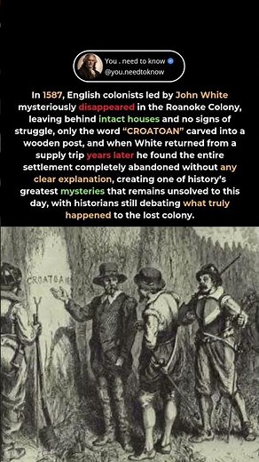 The Lost Colony of Roanoke: 100 People Who Vanished Without a Trace