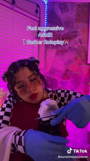 This FULL YouTube on my YT: SunshineJazzy ASMR💈🤯 #asmrroleplay #asmr #headtingles