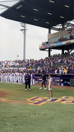 11-Year-Old Sings National Anthem at LSU Baseball Game