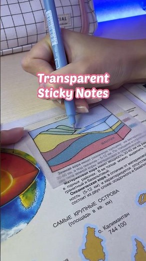 Transparent Sticky Notes #study #lifehacks