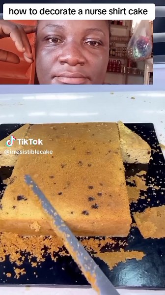 How to Decorate a Nurse Shirt Cake Tutorial