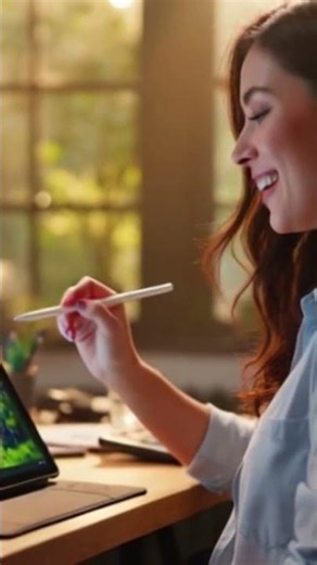 woman making creation with with iPad