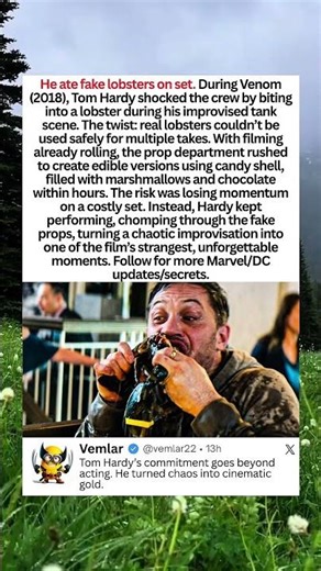 Tom Hardy Secret Behind Lobster Scene