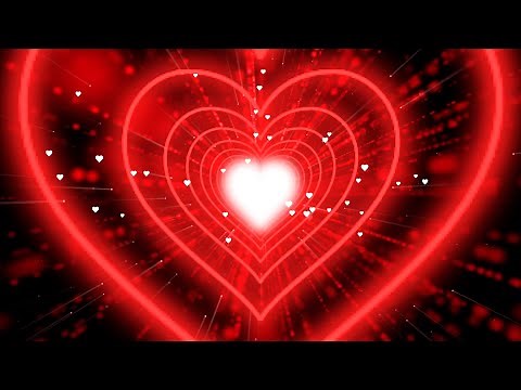 Love in Motion - Red Heart Background ❤️ Red Heart Tunnel Graphics Background