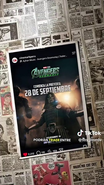 🚨PAREN TODO🚨 ESTE 28 DE SEPTIEMBRE INICIA LA PRE VENTA DE AVENGERS DOOMSDAY 🔥🤯 CINEMARK Y CINEPLANET YA CONFIRMARON 🤩 #avengersdoomsday #avengers #cinemark #cineplanet #fypシ