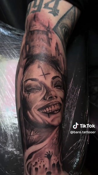 Devilwoman —- #tattooistanbul #horrortattoo #vampiretattoo #fyp #foryoupage