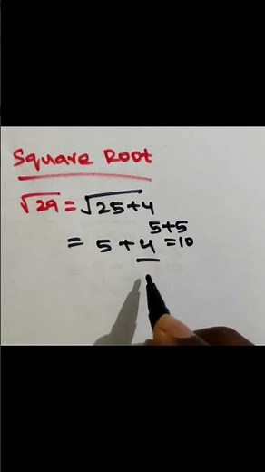 Square root of 29 (short tricks) #squareroot #students #education #maths #study #mathstrick