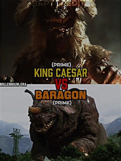 King Caesar VS Baragon #kaijuuniverse #baragon #edit