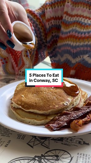 5 Places You Need To Try in 📍Conway, SC! The Trestle Bakery & Cafe - breakfast, lunch & all bread and sweets are homemade Whitaker’s - fresh sushi craft cocktails Hop N Wich - burgers, bar favorites & craft beer Chanti’s Pizza - pizza, subs, salads & cool cocktails Bonfire Taqueria - #1 BBQ in the Myrtle Beach area, tacos & more! Let us know your favorites & what we missed. #visitmyrtlebeach #myrtlebeach #conway #conwaysc #placestoeatconwaysc #conwayscfood #top5 #bestfood #breakfast #lunch #din