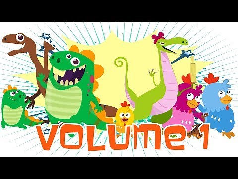 Dino e Dina Dinossauros Volume 1 - Episódios 1 a 5 - Desenho animado com dinossauro.