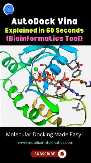 AutoDock Vina Explained in 60 Seconds 🔬 | Molecular Docking Made Easy #bioinformatics #chemistry