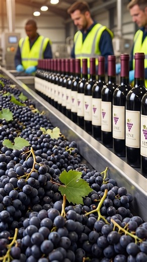 How Grapes Are Turned Into Wine in a Factory | Full Factory Process