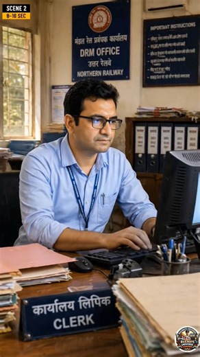 DRM OFFICE CLERK WORK #SHORTS #RAILWAYS #CLERK