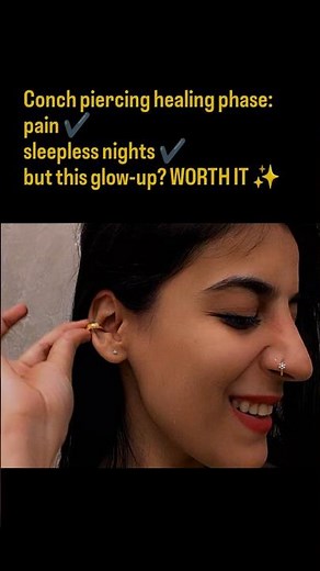 Conch Piercing Healing Phase | Pain, Sleepless Nights & Worth It ✨