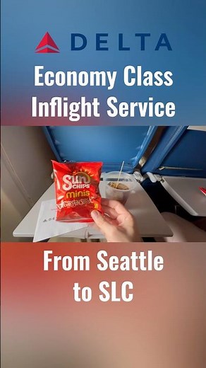 Inflight service onboard Delta from Seattle to Salt Lake City