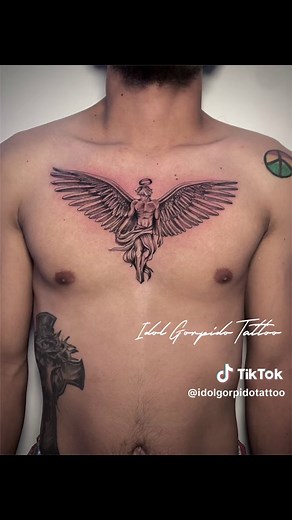 Inspirational Angel Chest Tattoo Ideas