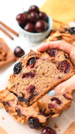 Carine Claudepierre on Instagram: "🎉Comment ' RECIPE' and I'll DM you the recipe for this Cherry Banana Bread is a fruity version of the classic banana bread, but made with no refined sugar, no eggs, no dairy, and full of fresh, bursting cherries, fresh or frozen. . Recipe linked in bio, and on my wesbite: https://www.theconsciousplantkitchen.com/cherry-banana-bread/ . #bananabread #cherry #cherries #healthybaking #veganbaking #ripebanana #veanrecipes #healthyrecipes #baking"