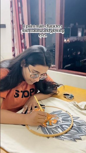 Goku Fabric Painting Tutorial | Anime Art on T-Shirt #shorts #viral #shorts #fabricpainting #diy