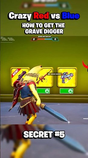 How to get the Grave Digger on Crazy Red VS Blue in Fortnite! [RVB Secret]