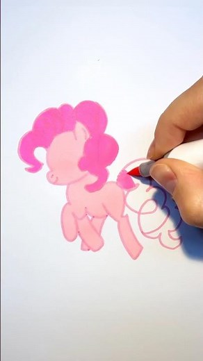 How to draw a Pink pony | Step by step drawing tutorial