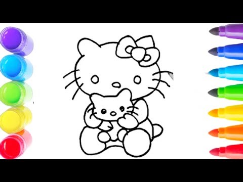 Hello Kitty Coloring 🎀 | Easy Drawing & Coloring for Kids