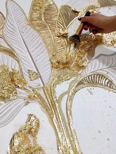 Gold Leaf Textured Canvas Painting Gold Leaf Canvas Art 3D Acrylic Textured Canvas Paintings Buy affordable handmade colorful abstract wall art directly from emerging artists. Order the finest quality, multi-size, personalized modern abstract painting.free shipping #homedecor #texturedwallart #wallpaintingideas #homedecoration #walldecor #walldecoration #paintings #paintingart #paintingcanvas #canvasart #canvaspainting #canvasartwork #canvasartwork #acrylicpainting #acrylicart #acrylicpaint #acr