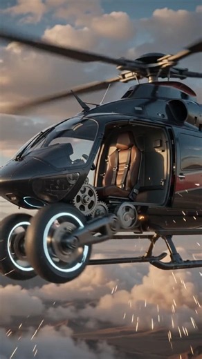 Flying Helicopter Instantly Transforms Into a Super Bike! 🏍️ | AI Cinematic Transformation #Shorts