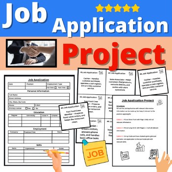 Job Application Project Activity Careers with Different Scenarios and Key Terms