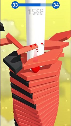 Stack Ball Level 33 Crash 🔥 #shorts