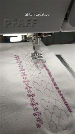 embroidery stitches 💕 #pfaff #viral #foryou #sewingmachine #embroiderymachine #creativedesigns