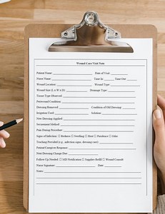 Home Health Nurse Documentation Template, Editable Printable SNF Notes, Clinical Visit Log Sheets Skilled Nursing Iv Wound Therapy Notes - Etsy