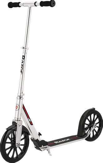 Razor A6 Kick Scooter - 10" Wheels, Anodized Aluminum, Foldable, Lightweight, for Teen & Adult