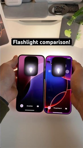 iPhone 16 vs 16 Pro - Flashlight comparison!