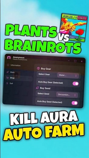 ⚔️ Plants Vs Brainrots Script Kill Aura, Auto Farm #plantsvsbrainrotsscript #roblox