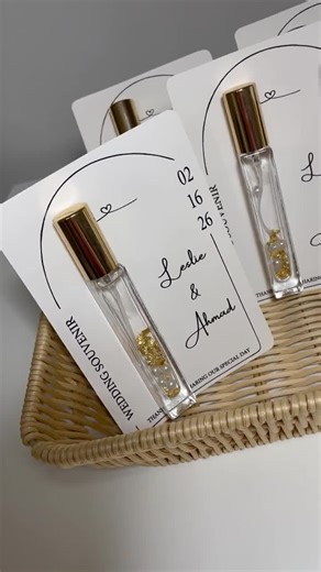 Personalized Perfume Party Favors With Gold Leaf and Pearls: Wedding, Engagement, Bridal Shower Gifts - Etsy