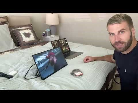 HotYeah Portable Monitor, 15.6-in 1080P FHD Laptop Monitor USB-C HDMI External Computer Display