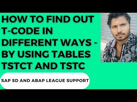 How to find out T-code in different ways - by using tables TSTCT and TSTC