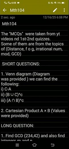 ##Mth104 midterm paper 📜