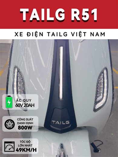 R51 🛵 Xe máy điện R51 Động cơ mạnh mẽ 800W, lực kéo lớn, khởi hành êm và ổn định ⚡ Tốc độ tối đa 49km/h, di chuyển trong thành phố nhanh gọn, không áp lực 🔋 Ắc quy chì 60V20Ah, quãng đường ổn định, bền bỉ hơn 🛑 Hệ thống phanh đĩa, phanh chắc chắn trong những tình huống quan trọng Đi làm, đi lại hằng ngày, di chuyển thường nhật Tốc độ và an toàn – không thể thiếu R51, cho mỗi hành trình thêm an tâm#TAILG #hanoi #xedien #hungyen #omg #fyp #xuhuong #speedtest #electric #hochiminhcity #việtnam #T