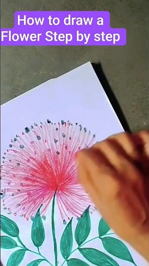 How to Draw a Flower Step by step 🌼#painting #art #shots #ytshorts