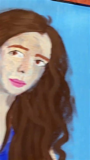 My first canvas painting of a human #art #canvaspainting #human #painting