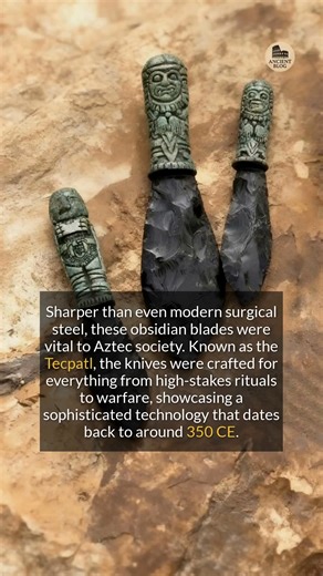12K views · 151 reactions | The Aztec tecpatl was a sacred obsidian blade used for everything from high-stakes rituals to warfare. #history #ancienthistory #archaeology | Ancient Blog | Facebook