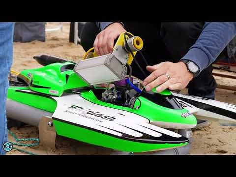 AMAZING HYDROPLANE RC MOTOR SPORT! RC NITRO GAS SPEEDBOAT POWERBOAT
