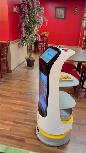 "Robot Food Delivery in Restaurants! Glimpse into the Future of Dining?" #shortsfeed #robots #tech