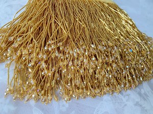 Gold Bead Fringe Trim for Haute Couture, Dance Costume Trim | 5.9 Inches - Etsy
