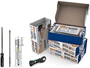 Damp Proofing Rods DPC Kit: Treats 59ft (9" Wall) - 20+ Years DIY Rising Damp Treatment