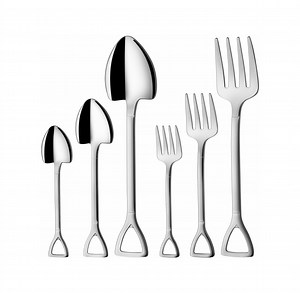 [Hot Item] Stainless Steel Shovel Shape Flatware Spoon and Fork Flatware Set