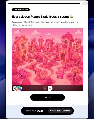 Meet the locals of Planet Blorb 🪐 This is what an Interactive Graphic on Qzzr looks like.Create yours today for free - https://t.co/EwHePO74dM#Qzzr #InteractiveContent #InteractiveGraphics #DigitalStorytelling #NoCode