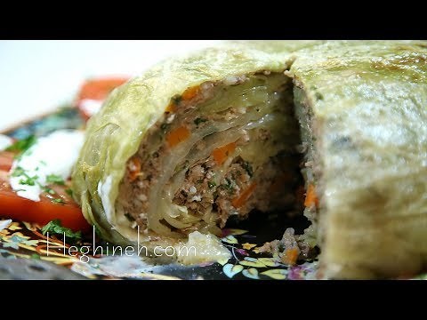 Stuffed Cabbage Head Recipe - Armenian Cuisine - Heghineh Cooking Show